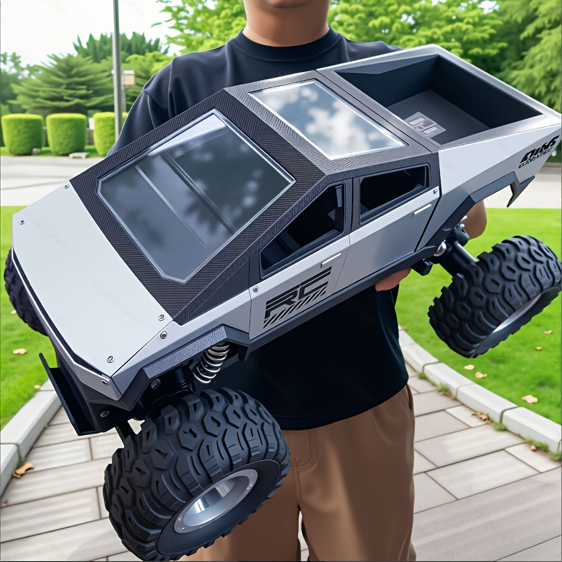 [1:14/ 1:18 RC Monster Truck Toy] 2.4GHz 4WD All Terrain RC Monster Truck Toy, Realistic Sound Effects, Off-Road Vehicle with Ergonomic Grip, Off-road Vehicle WithLED Lights, Music, Excellent Grip Big Wheels, Metal Body, Easter Gifts, Christmas Gift