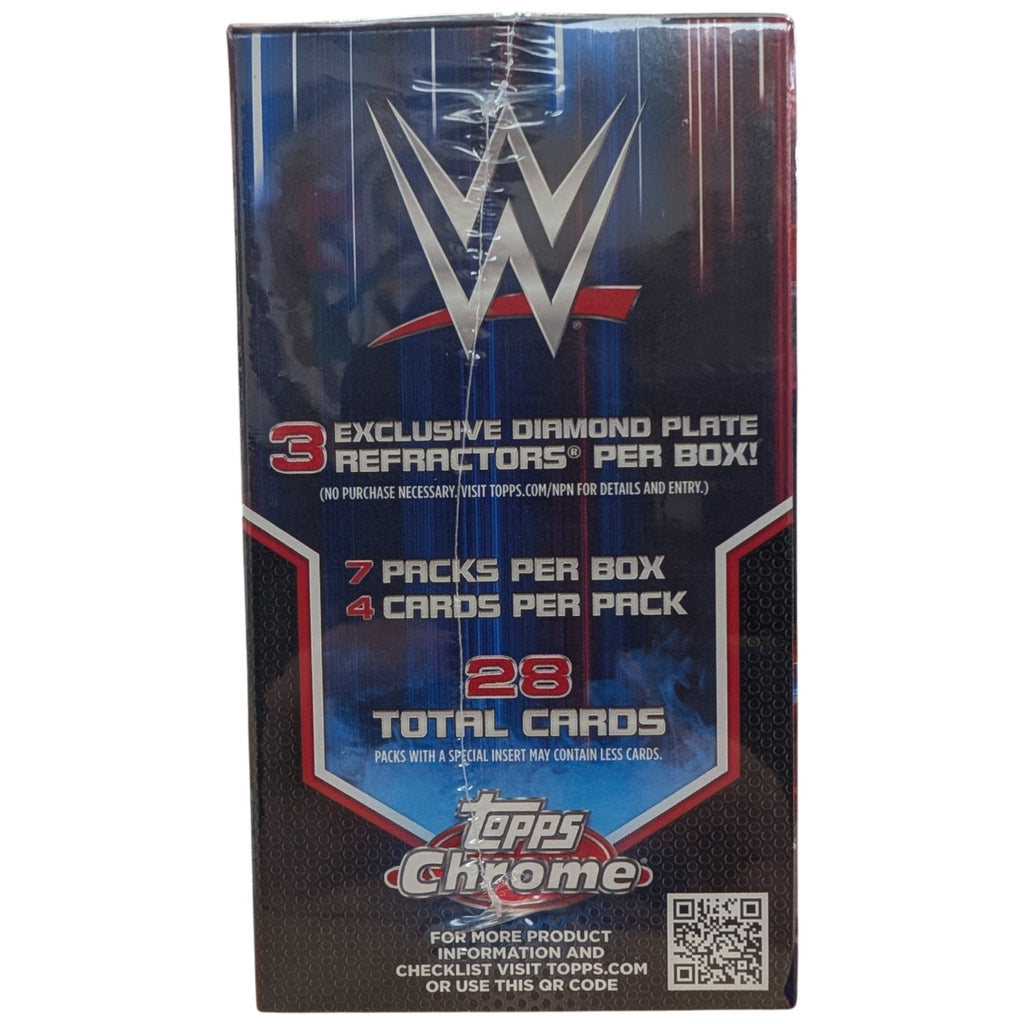 2026 Topps Chrome WWE Blaster Box – 28 Cards – Diamond Plate Parallels & Inserts