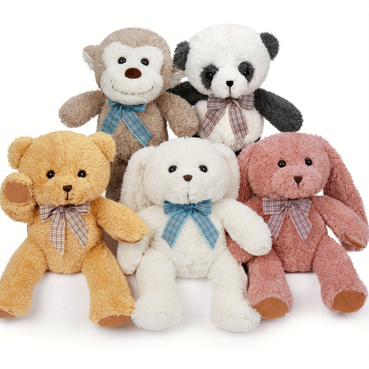 MaoGoLan 5 Packs Soft Stuffed Animals Plush Cute Teddy Bear/Monkey/Panda/Rabbit Toy for Kids Boys Girls, As A Gift for Birthday/Christmas/Valentine's Day/ Children's Day(12.5 Inch)