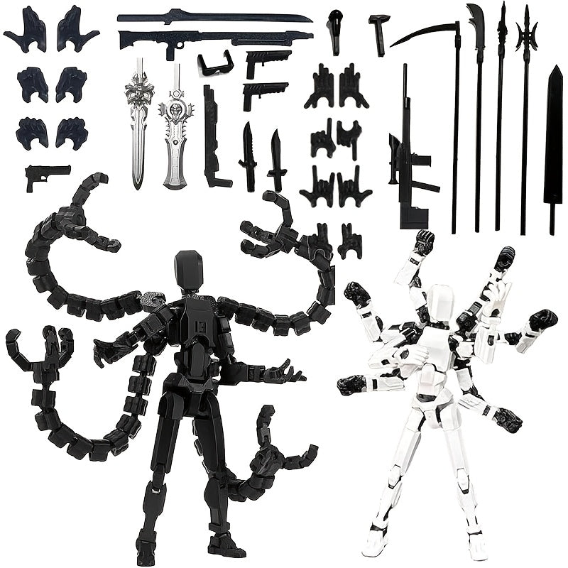 2pcs(Assembled) T13 Action Figure Set, 3D Printed Action Figures, 3D Printed Toy Figures, Desktop Ornaments, Collectible Decorations for Game Enthusiasts( 5.5inch)
