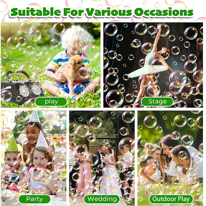 [Double Fan Bubble Machine] 1/ 2 Sets - Party Essential, Atmosphere Bubble Machine, Indoor and Outdoor Children's Toys, Wedding, Birthday, Halloween and Christmas Gifts (excluding Batteries and Foam Liquid), Activities and Entertainment
