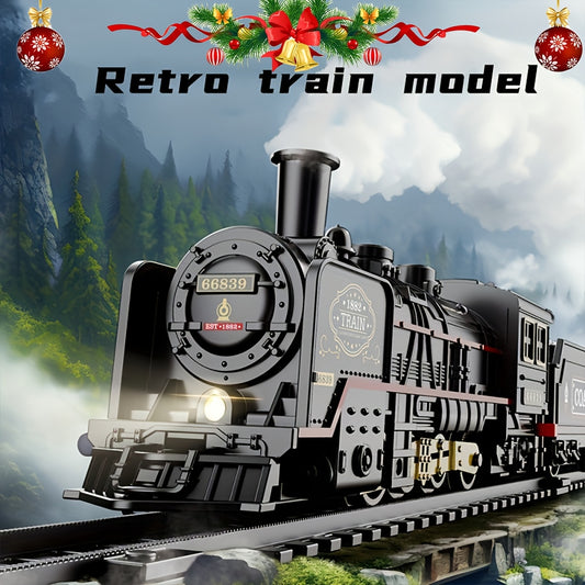 Steam Engine Battery Train Toy,  Train Model Set, Halloween, Christmas Holiday Gift