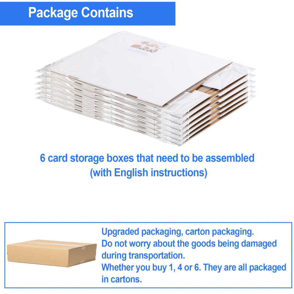 Storage Box for Trading Cards Available in Packs of 1, 4, Or 6, with Each Box Capable of Holding 3200 Cards, Suitable for Sports And Trading Cards