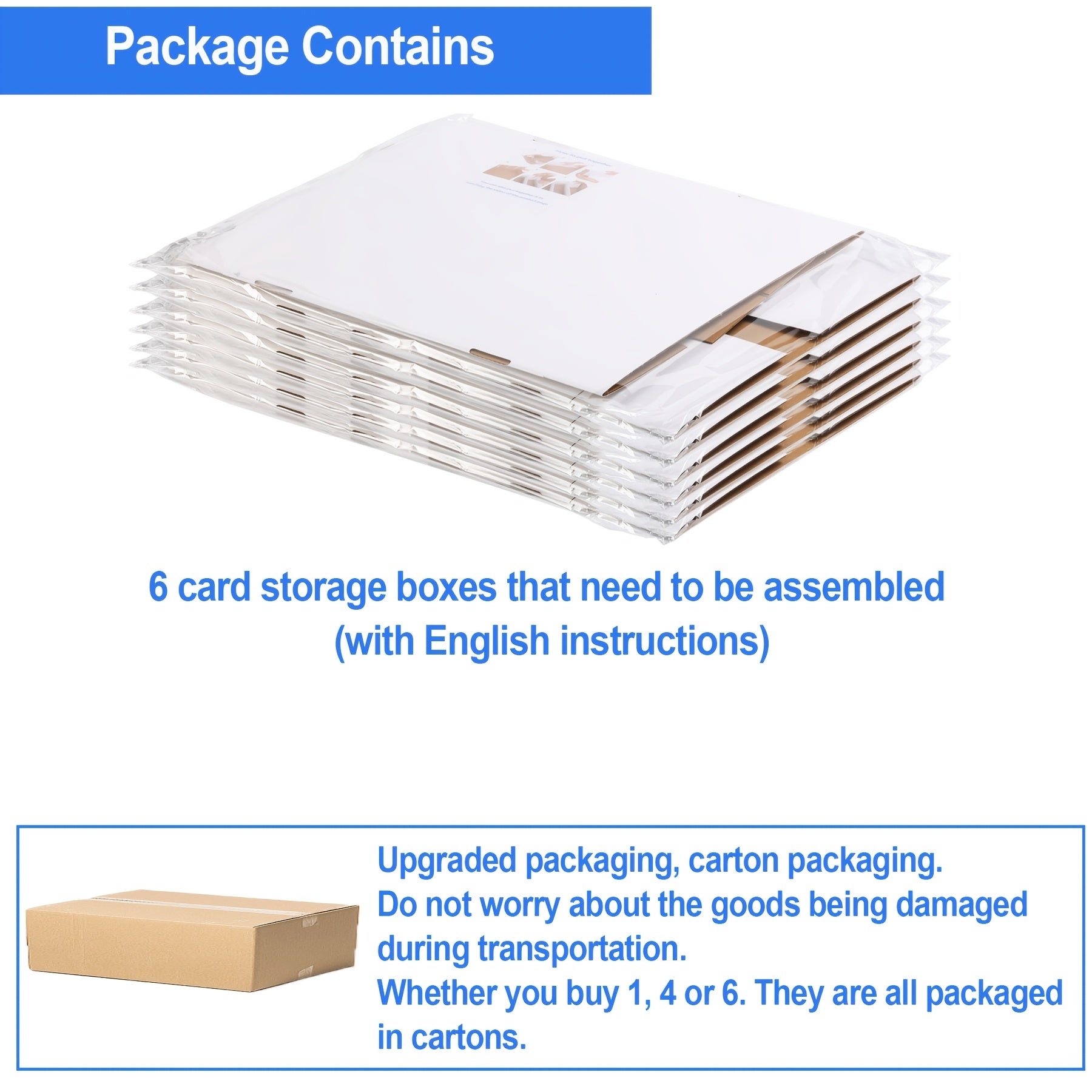 Storage Box for Trading Cards Available in Packs of 1, 4, Or 6, with Each Box Capable of Holding 3200 Cards, Suitable for Sports And Trading Cards