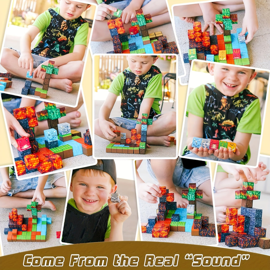 Magnetic Building Blocks - 100pcs Set - Random Colors, Magnetic Toys for Boys And Girls, Cube Building Toys, The Perfect Gift for Halloween, Thanksgiving, Christmas, Easter, And Birthdays