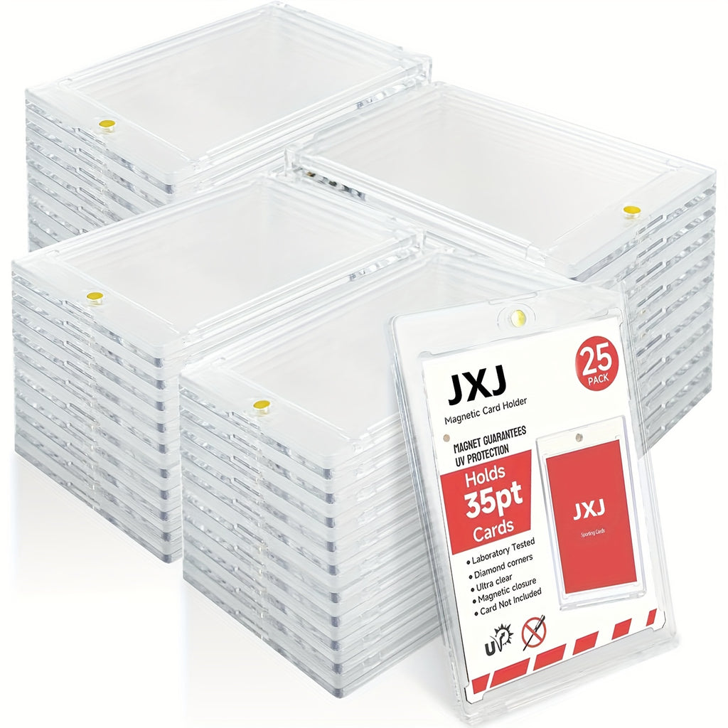 [400/200/100/50/25 Packs Magnetic Card Holders] - Protective Sleeves with Hard Plastic Construction, 35Pt Thick Card Case Protector for Baseball And Trading Cards, Perfect Christmas And Halloween Gifts