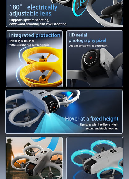 2026 Upgraded 4K Remote Control Drone, One-Key Return with Auto-Hover, Long-Endurance UAV with Two Rechargeable Batteries, Shockproof and Anti-Collision Design, One-Key Tumbling, Optical Flow Vision Auto-Hover Function, WiFi Real-Time Image