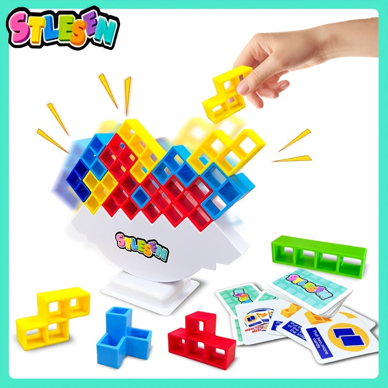 16/20/34/50/68pcs of Enjoyable Balanced Stacking Blocks, Perfect Gifts for Birthdays, Christmas, Or Halloween for Kids, Adults, And Family Groups - Enhance Balance And Coordination Abilities While Fostering Strategic Thinking
