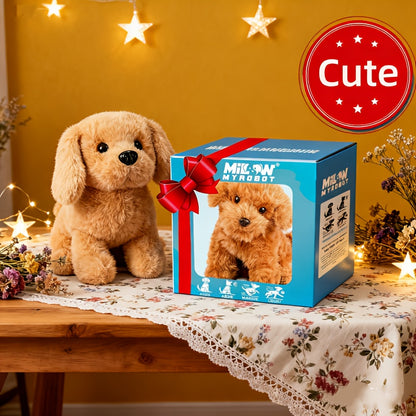 2026 New White, Brown And Teddy Electric Toy Robot Dog with Exquisite Gift Box, Can Walk, Wag Its Tail, Bark, Cute Pet, A Heartwarming Choice for Birthdays And Other Festival Gifts