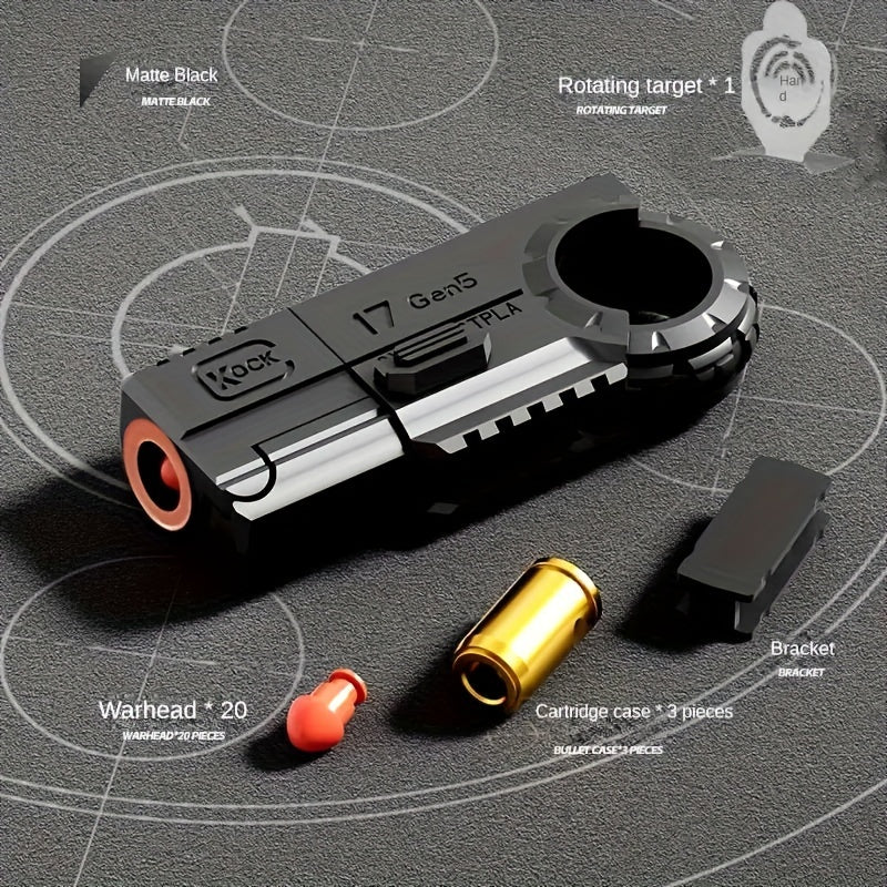 Knock 17Gen5 One-Touch Cartridge Alloy Finger Pistol - Fidgety Fingertip Stress Relief Toys - Case Throwing Softball Guns, Fidgety Novelty And Mischievous Toys, Perfect Gift!