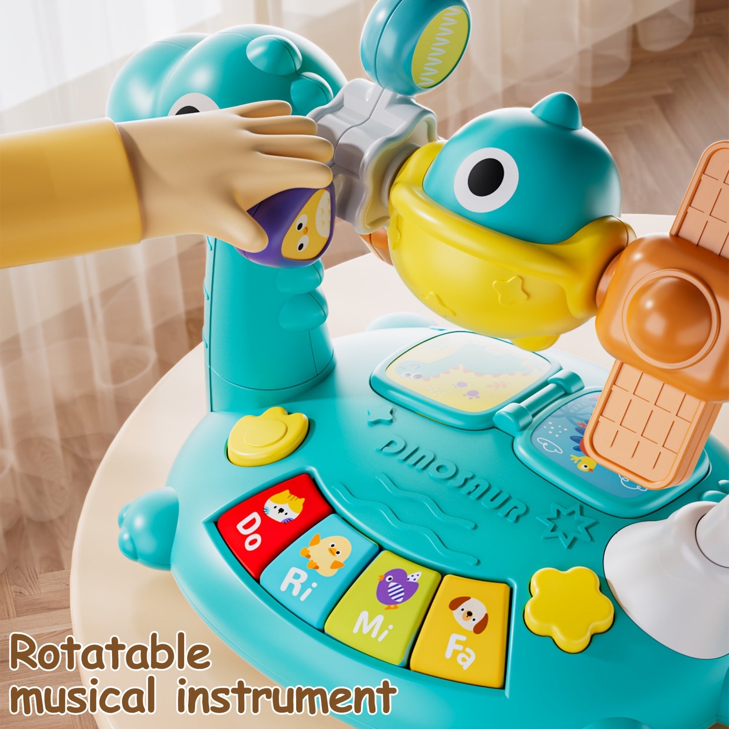 Dinosaur Piano Music Box Toy, Space Piano Music Box Toy, Smart Music Toy, Rotatable Small Design, Best Gift for Boys And Girls, Random Color
