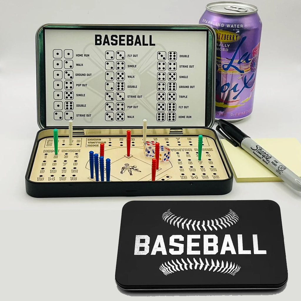Softball, Baseball, And Soccer Travel Games, Finger Joint Dice Games, Tabletop Games, Portable Wooden Board Game Sets Suitable for Fun Family Game Night Gatherings And Parties.