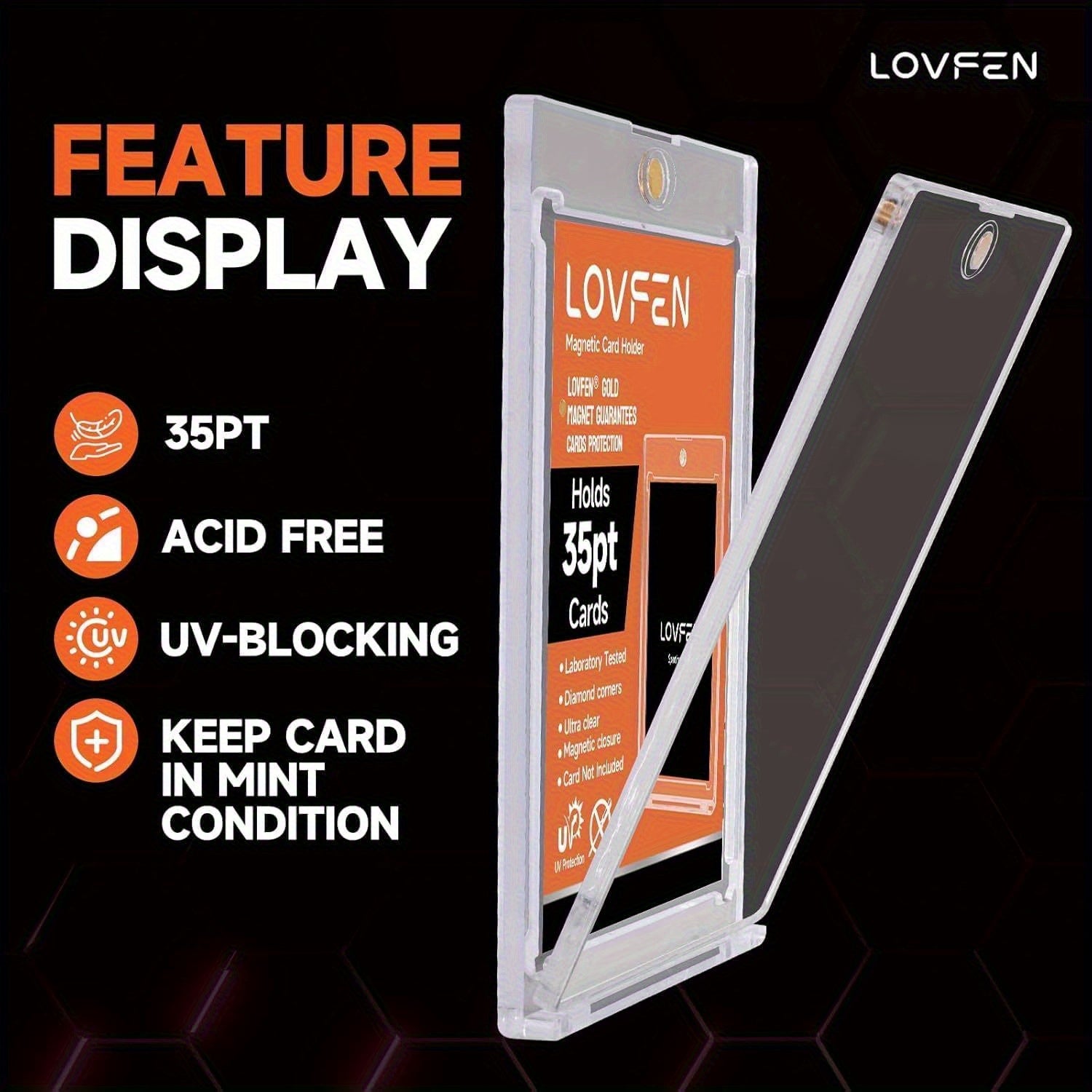 25/50/100/200/400 Magnetic Card Holders, Ultra-thin Premium 35-point Card Holder Touch Card Protector Hard Plastic Magic Box, Suitable for Sports, Baseball, and Collectible Cards