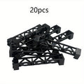 20pcs Black Building Blocks Compatible for 58827 & 95347 Train Car Pillar Supports, Girder Bricks, Military Toys with 2x2x10, Rod Blocks Suitable for City Models, Tabletop Games, for Schooling