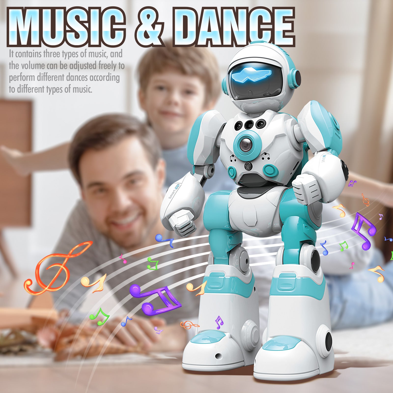Voice Control Robot Remote Control Robo Toys Infrared RC Robots with Gesture Control LED and Voice Interactive Intelligent Warriors as Gift for Kids