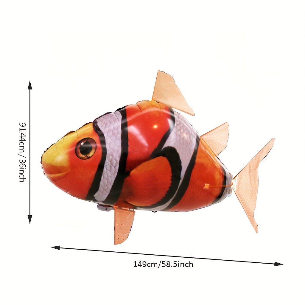 Remote Control Clownfish, Inflatable Remote Control Inflatable Balloon Clownfish Decoration, Suitable for Office, Home, Birthday Party, Wedding, Indoor Games