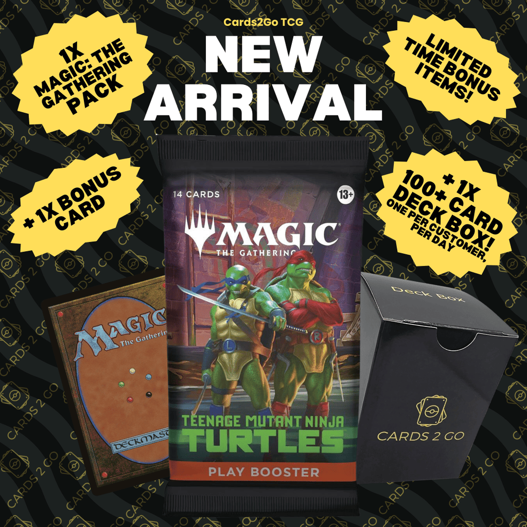 MAGIC: THE GATHERING Cards - MTG Pack 1x SEALED AUTHENTIC Teenage Mutant Ninja Turtles Play Booster Pack + BONUS CARD AND DECK BOX!