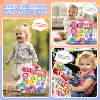 Toddler Toys for 18months Baby Toys, Musical Baby Busy Board, Early Educational Toy for Toddlers, Motor Skills Developmental Toy for 18months, Birthday Gift for Baby