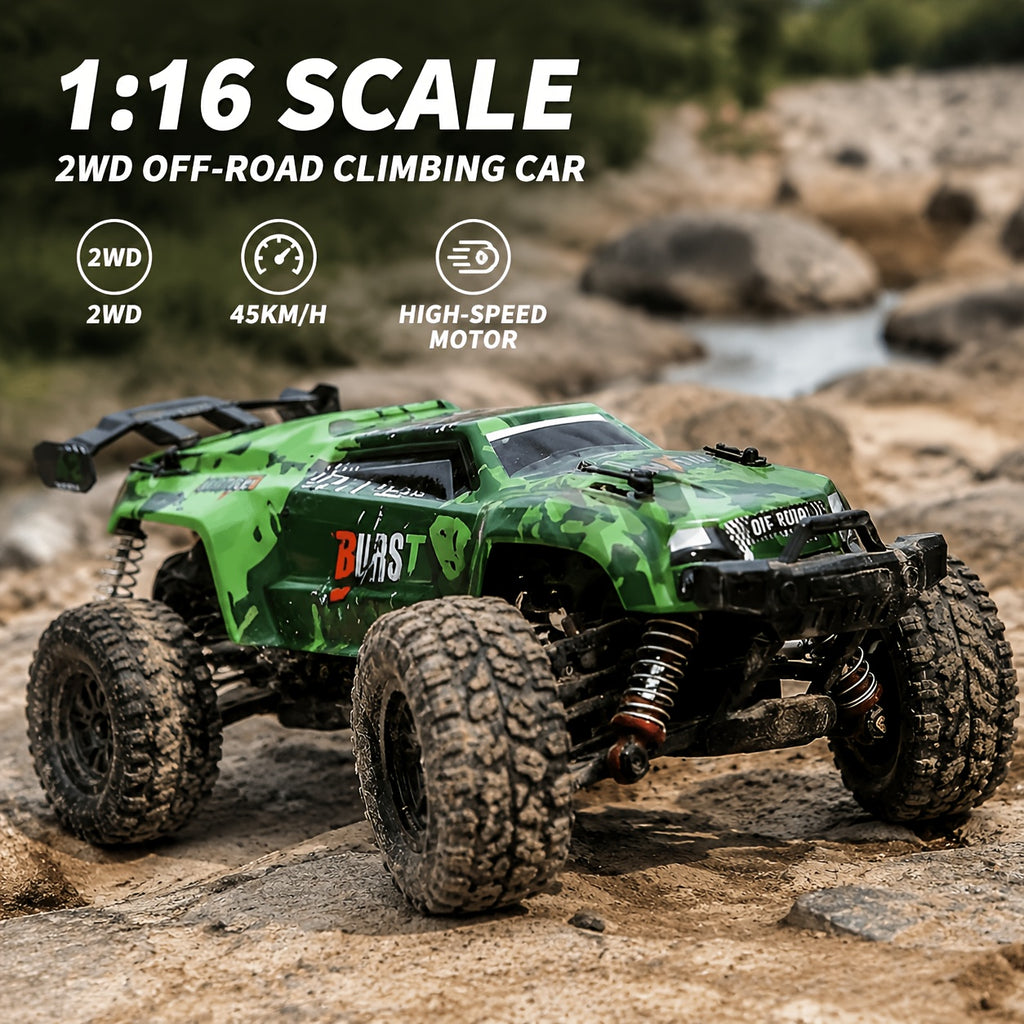 Off-road Toy Car, 2.4 GHz Remote Control Toy Car, All-terrain, Durable Alloy Body And Safety Design, Toy Car for Children Over 3 Years Old, Fun Off-road Car Model - Boys' Gift, Best Birthday Gift, Easter Gift
