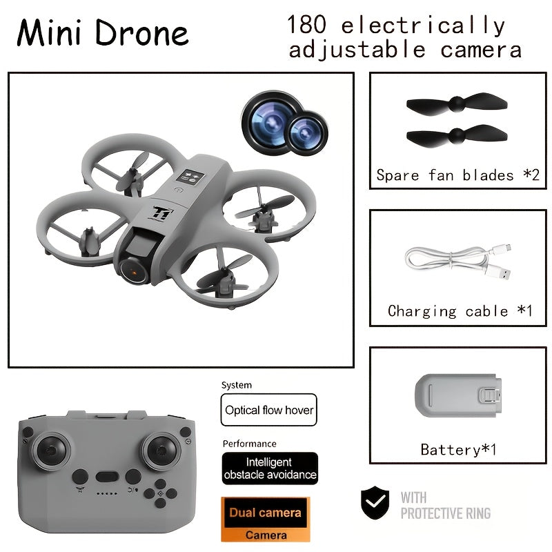 2026 Upgraded 4K Remote Control Airplane, Automatic Hover One-key Return, Two Rechargeable Batteries Long-endurance Drone, Shock And Collision Design, One-key Roll, Optical Flow Vision Automatic Hover Function, WiFi Real-time Return Of Images