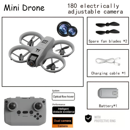 2026 Upgraded 4K Remote Control Airplane, Automatic Hover One-key Return, Two Rechargeable Batteries Long-endurance Drone, Shock And Collision Design, One-key Roll, Optical Flow Vision Automatic Hover Function, WiFi Real-time Return Of Images