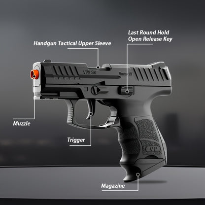 VP9 New Toy Gun Soft Bullet Gun Pistol Shell Throwing Continuous [Upgraded Version Of Continuous], Toy Foam Shockwave, Outdoor Sports Shooting Games