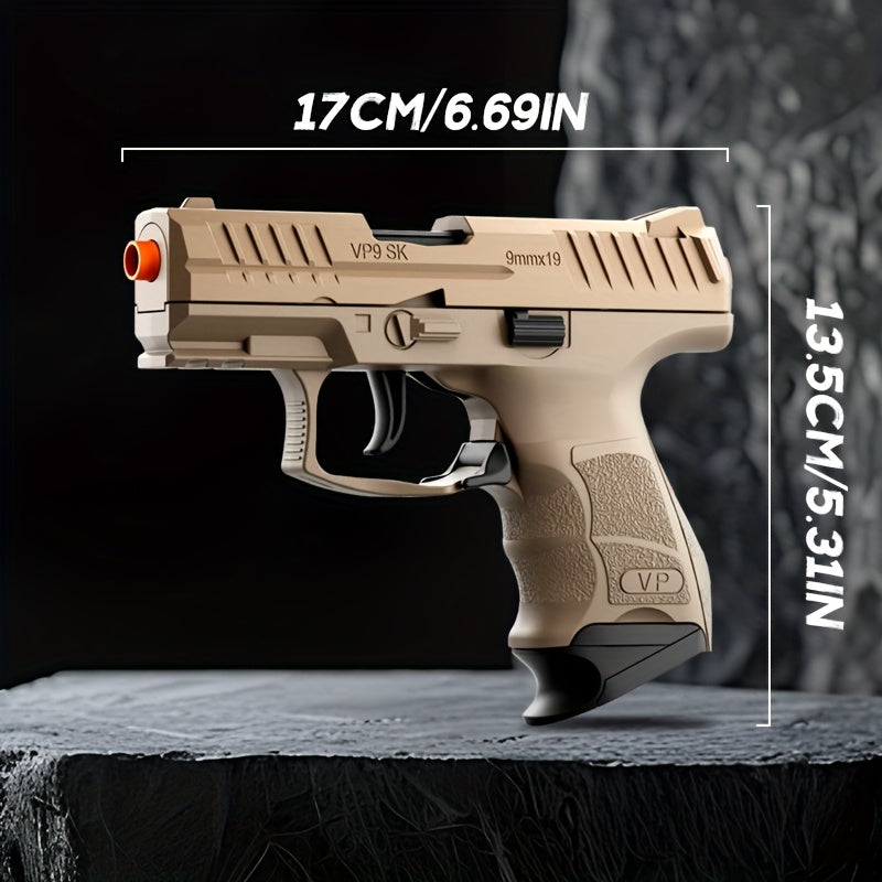 VP9 New Toy Gun Soft Bullet Gun Pistol Shell Throwing Continuous [Upgraded Version Of Continuous], Toy Foam Shockwave, Outdoor Sports Shooting Games