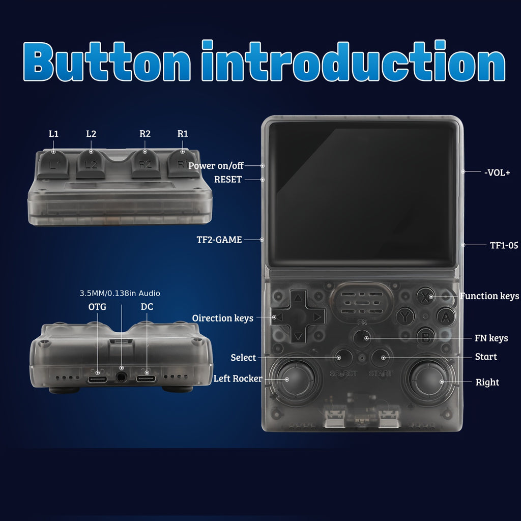 R40S PRO Retro Game Console - 3.5 Inch IPS Screen, 256G Extra Large Memory, Handheld Game Emulator Console Portable Pocket Video Player, Linux System, Travel Essentials, Halloween And Christmas Gifts