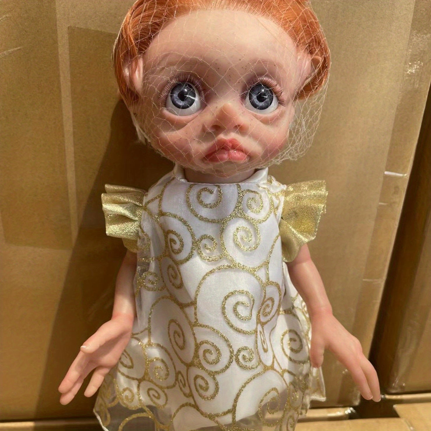 15 Inches/ 38Cm Soft Vinyl Reborn Doll Fully Hand Painted Fairy Elf Collectible Art Doll, Halloween/ Thanksgiving Day/ Christmas Gift Carnival Easter Gift