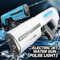 Auto-filling Electric Water Gun, Pulse Jet Water Gun with LED Light Show, 40-foot Long-range Fast Shooting Water Gun, USB Rechargeable Large-capacity Water Gun, Suitable for Children And Adults, Adult Water Gun Is Suitable for Swimming Pool Beach