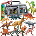 19pcs Dinosaur Toys for Kids Ages 3+ with Activity Play Mat & Storage Cage - Realistic Dinosaur Figures, Trees Playset for Children, Boys & Girls Gift, Multi-Item Party Favor Packs for Children, Perfect Christmas Gifts