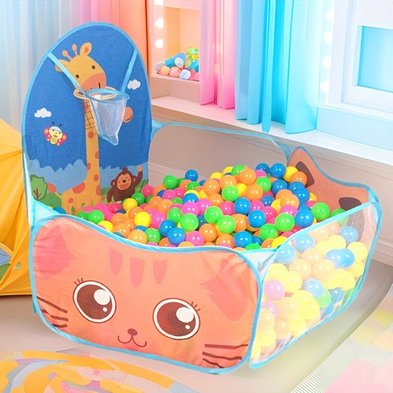 Youngsters'S Giraffe Ball Pit, Free Installation Pop-up Pool Tent, Top Basketball Frame, Portable Beach Backyard Game Tent Toy, Suitable For Indoor And Outdoor, Boys And Girls Best Holiday Gift (!!! Balls Not Included !!!)