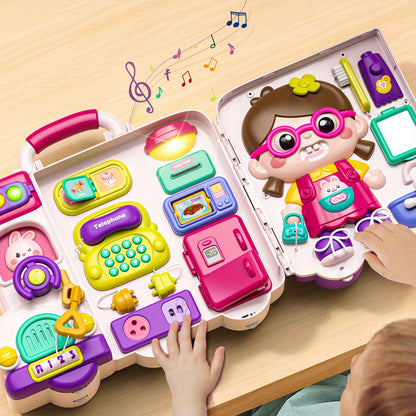 Toddler Toys for 18months Baby Toys, Musical Baby Busy Board, Early Educational Toy for Toddlers, Motor Skills Developmental Toy for 18months, Birthday Gift for Baby