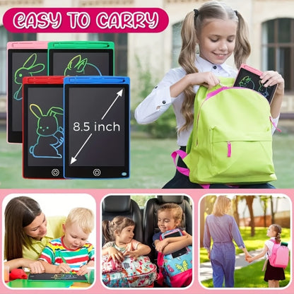 4 Pack 8.5 Inch LCD Writing Tablet, Colorful Doodle Board, Reusable Electronic Drawing Pad, Educational Learning Toys for 3 4 5 6 Year Old Boys Girls, Portable Gift for Home School Travel