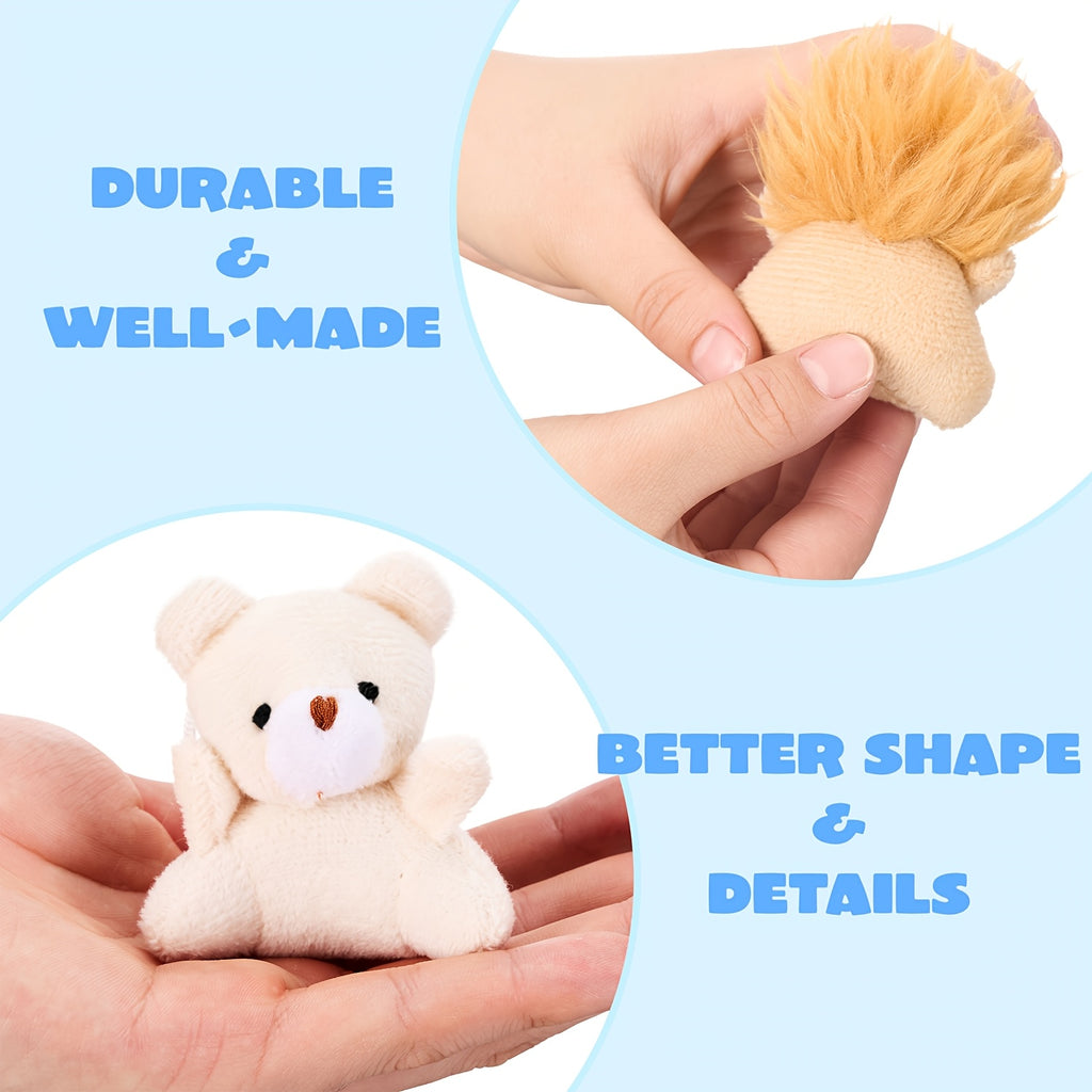 24pcs Stuff Animal Plush Toy Can Be Placed In Easter Eggs For Easter Egg Hunt, Plush Figures, Easter Basket Stuffers Fillers, Toys For Party, Easter Classroom Prize Supplies, Mini Animals, Halloween for party Favors Gifts, for party Decoration