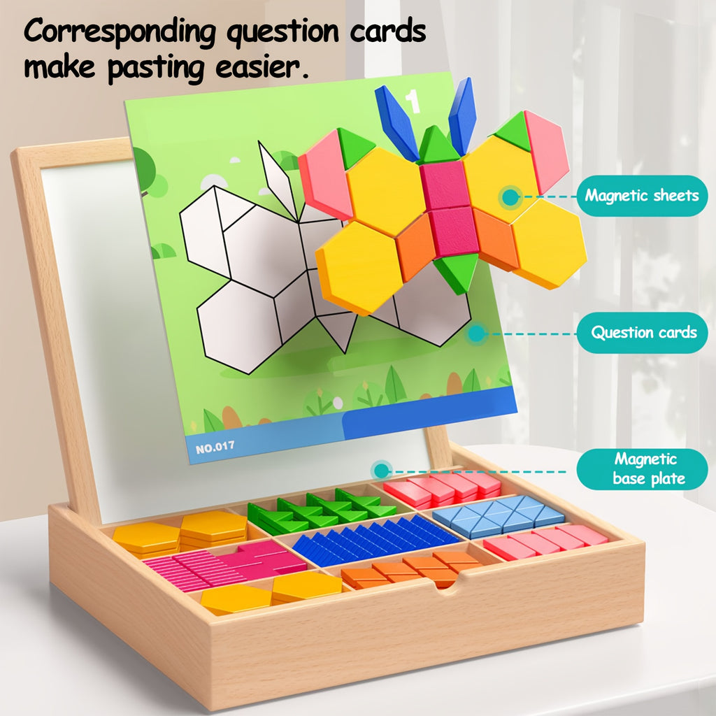 Creative Magnetic Wooden Puzzle, Jigsaw Puzzle Toys, Educational Interactive Educational Toys, Geometric Figures Cognitive Learning, Birthday Gifts, Holiday Gifts