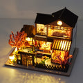 DIY Japanese-Style Wooden Dollhouse Kit with -Responsive Tatami & Miniature Furniture - Handmade Tiny House Model for & s, Dollhouse Collectors - Complete (No Glue/) - Birthday/Christmas Gift