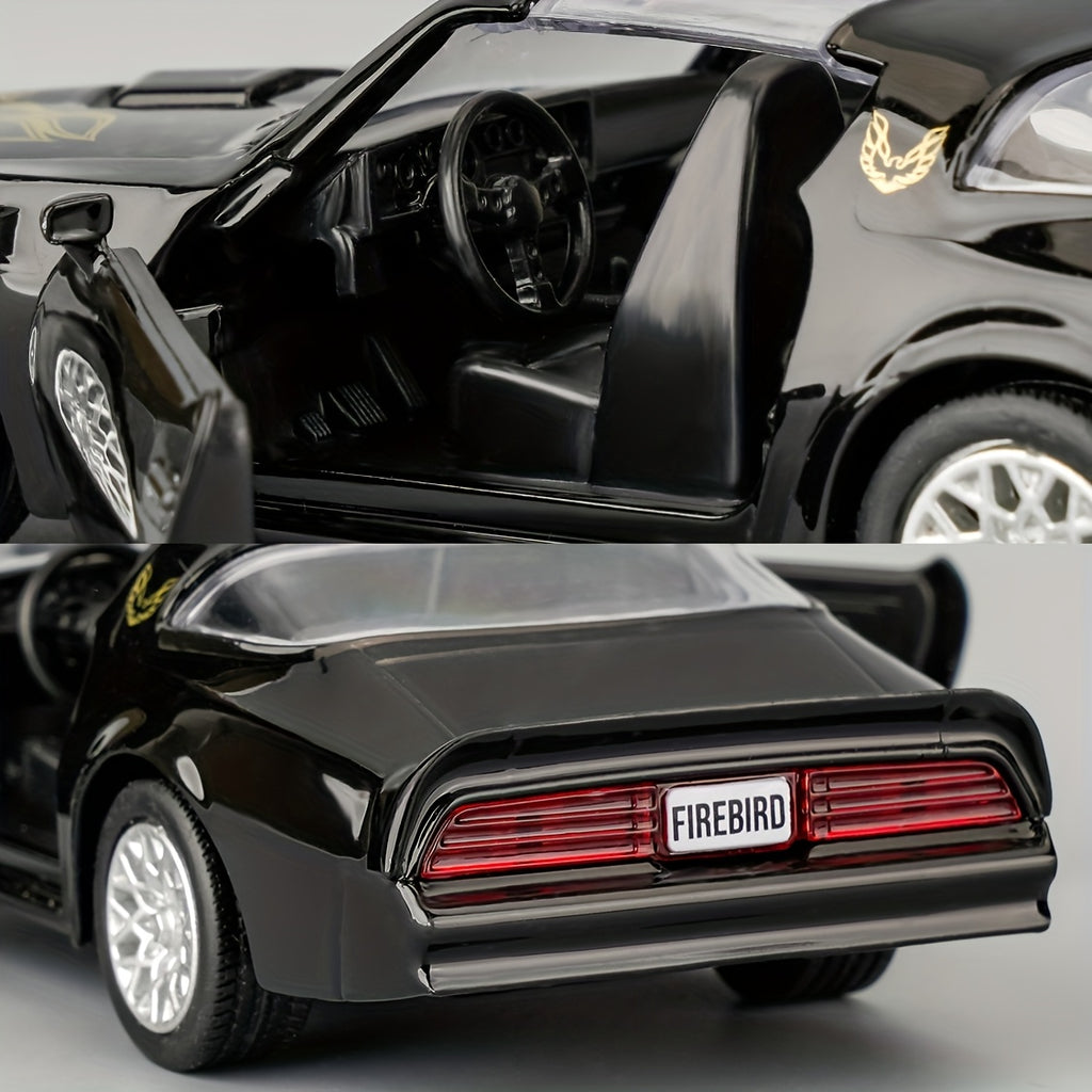 RMZ 1:36 Pontiac Firebird Zinc Alloy Toy Car Model, Openable Doors Pull-Back Vehicle Highly Detailed Static Display Ornament, Collectible Miniature For Home Decor, Ideal Gift For Muscle Car Enthusiasts & Kids Ages 3+ Boys Girls
