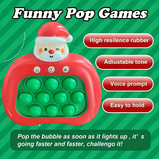 Christmas And Halloween Gifts Kids' Interactive Pop-Up Brain Games - Fun Animal-Shaped Memory Training Toy To Boost Focus, Logic, And Relax, Durable Plastic Material In Red, Green, White, And Pink, Fun Brain Game