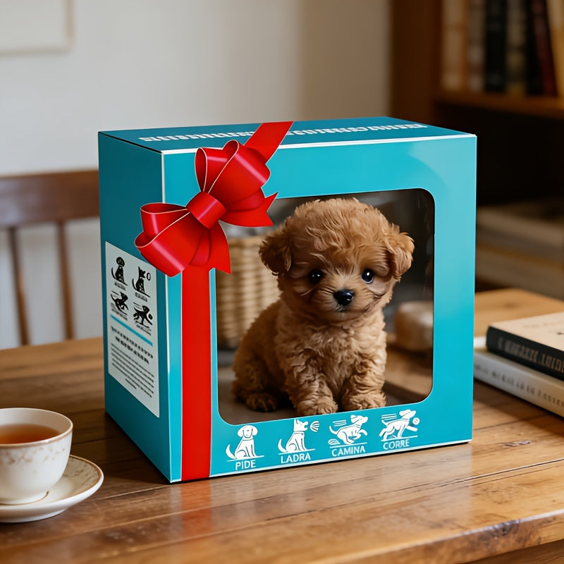 2 Cute Plush Simulation Machine Puppies, Realistically Reproducing The Soft And Cute Barking Sound Effects Of Puppies, Matched with Simulated Walking Movements, Soft And Slow Rebound Electronic Pet Toys, Odorless, Safe, No Shedding Of Fur