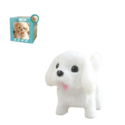 New White Realistic Robot Dog - Exquisite Gift Box, Interactive Walking, Barking, Wagging Tail, Expressive Eyes And Soft Plush, Office Companion Or Gift - Cute Animal Biomimetic, Halloween Gift, Christmas Gift, Easter, Pet Day Gift, Children's Day