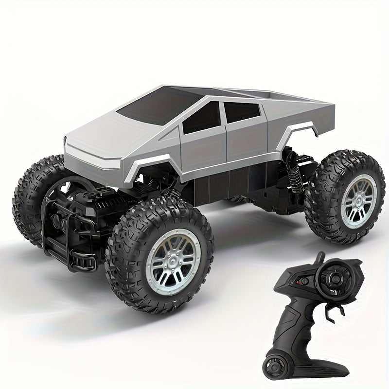 1:16 Ratio 2.4GHz Car, Four-wheel Drive Large-wheel Off-road Pickup, All-terrain Monster Truck, with LED Lights, 45 Degrees Climb, Children's Toy Car - Gift for Boys