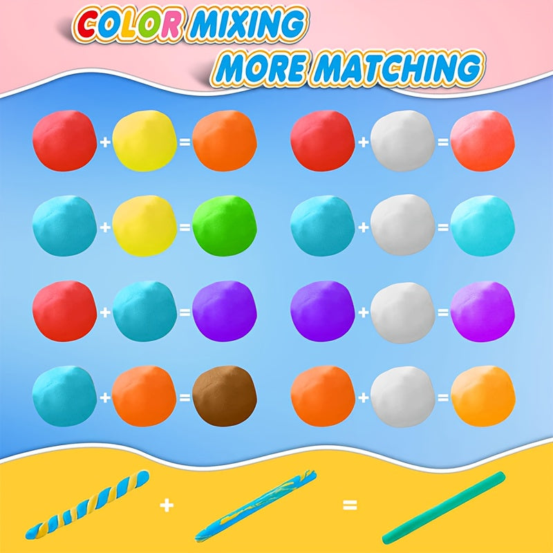 [120/150pcs Ultra-Light Clay Deluxe Set]36 Boxes + 114 Bags In Abundant Combination, 36 Vivid Metallic Shades for Free Mix & Match! Easy to Mold, Quick to Dry And Shape Well. Perfect for DIY Art Projects, Funny Clay Figure Making