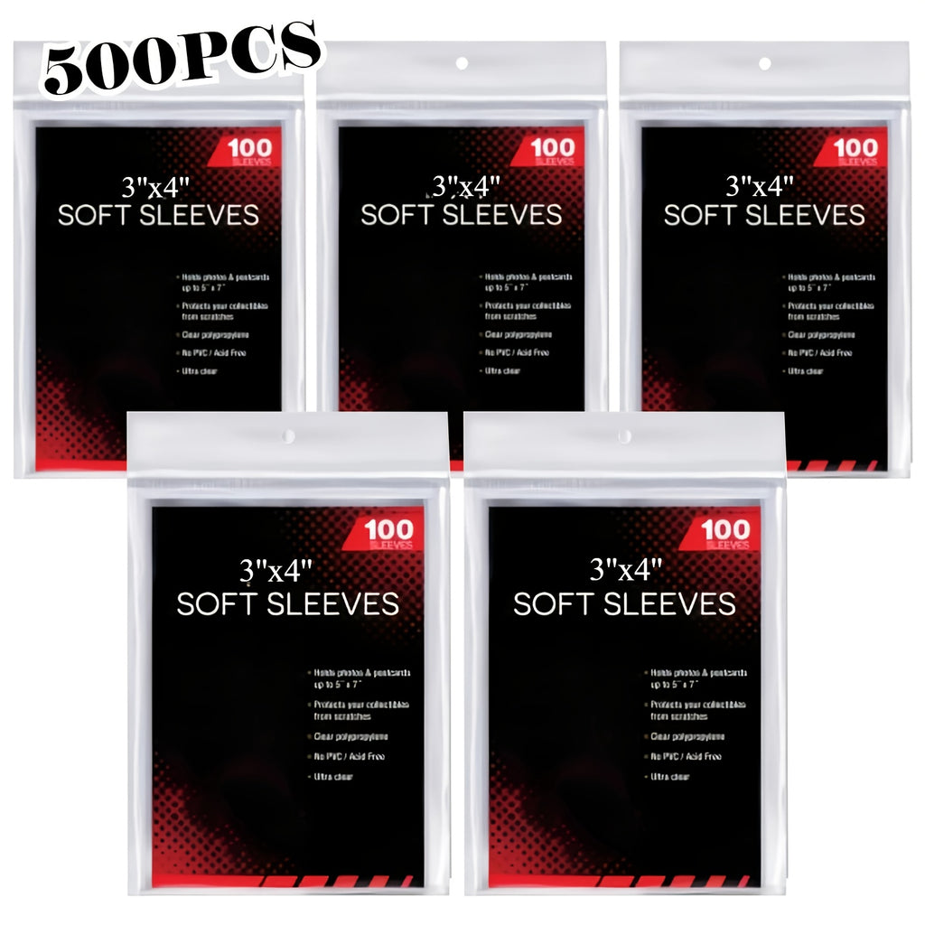 Soft Sleeves 5 Packs of 100 for Standard Sized Cards = 500