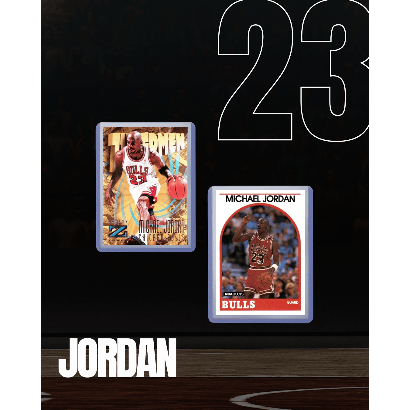 Michael Jordan MJ (3) Assorted Basketball Cards Bundle - Chicago Bulls Trading Cards - MVP # 23