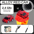 Kids Remote Control Car Toy, Alloy Metal, 2. 4 GHz Wireless, USB Rechargeable With Flashing Lights, Sports Theme, Push Button Control, Battery Powered, Gift For Boys & Girls - Available In Black, Blue
