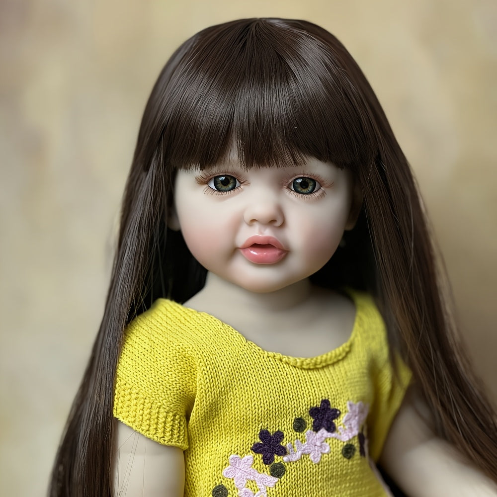 A 55Cm (22 Inch) Realistic Reborn Baby Doll with a Full Vinyl Body, Designed As a Girl Princess Toddler, Perfect As a Birthday Gift for Kids