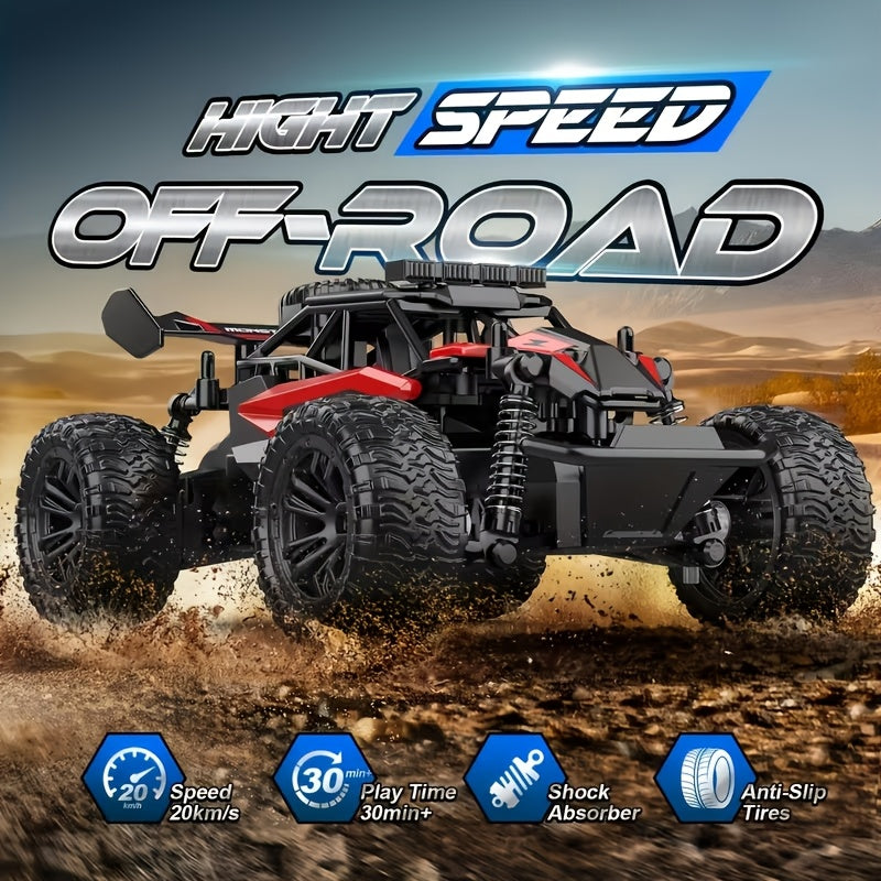 All-Terrain Toy Vehicle, 2.4Ghz Remote Control, Sturdy Alloy Construction, Safe Design for Kids And Adults, a Fun Gift for Boys, High-Speed Remote Car, Available in Red And Yellow