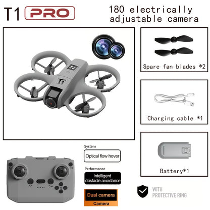 2026 Upgraded 4K Remote Control Airplane, Automatic Hover One-key Return, Two Rechargeable Batteries Long-endurance Drone, Shock And Collision Design, One-key Roll, Optical Flow Vision Automatic Hover Function, WiFi Real-time Return Of Images