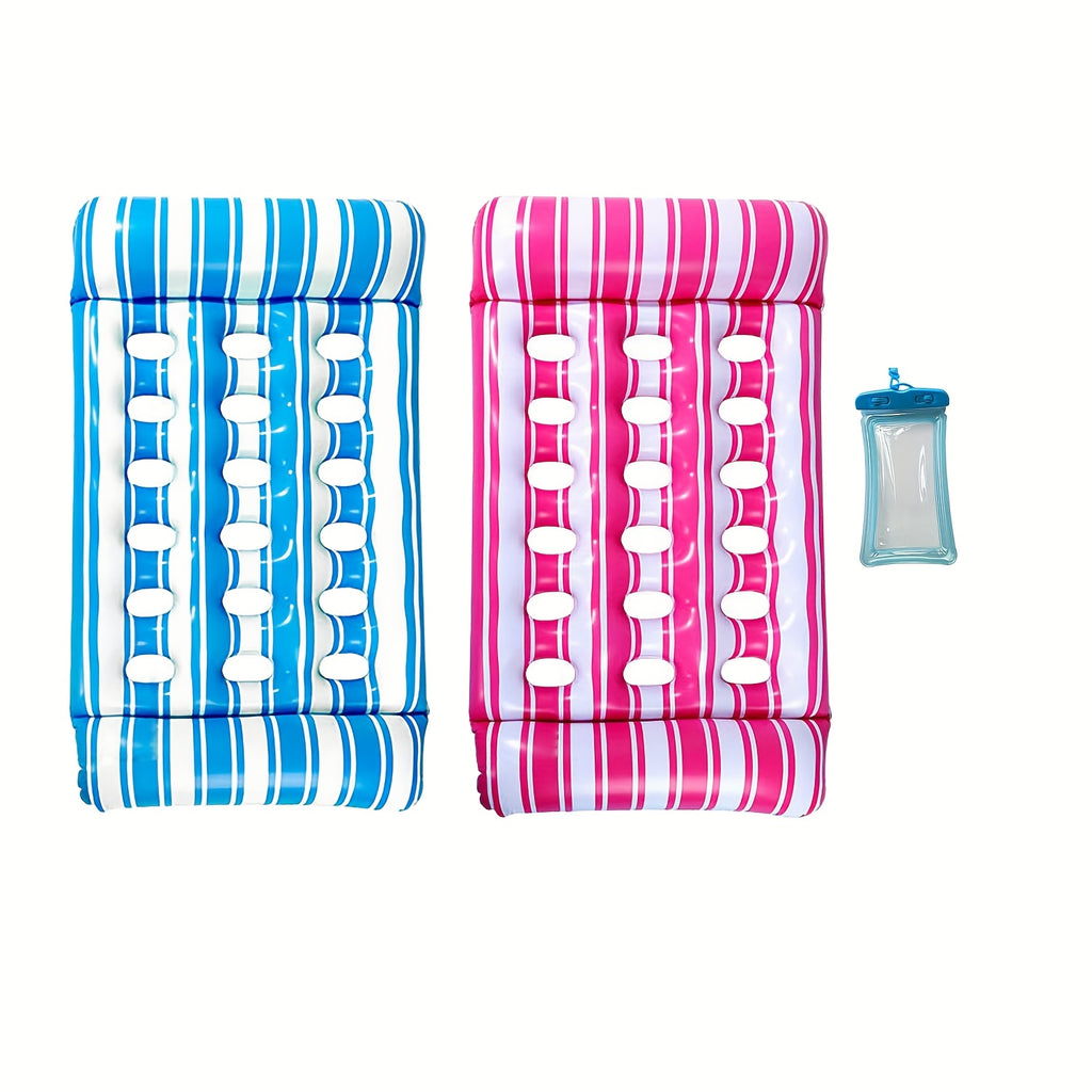 1/2/4-pack Inflatable Pool Lounger For Adults - Sun Tanning Float With Headrest, Floating Mat For Swimming Pool, Beach And Lake Use - Comfortable Water Recreation